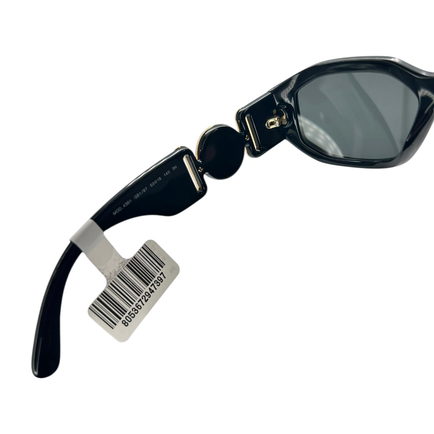 VERSACE MEDUSA GOLD BLACK SUNGLASSES