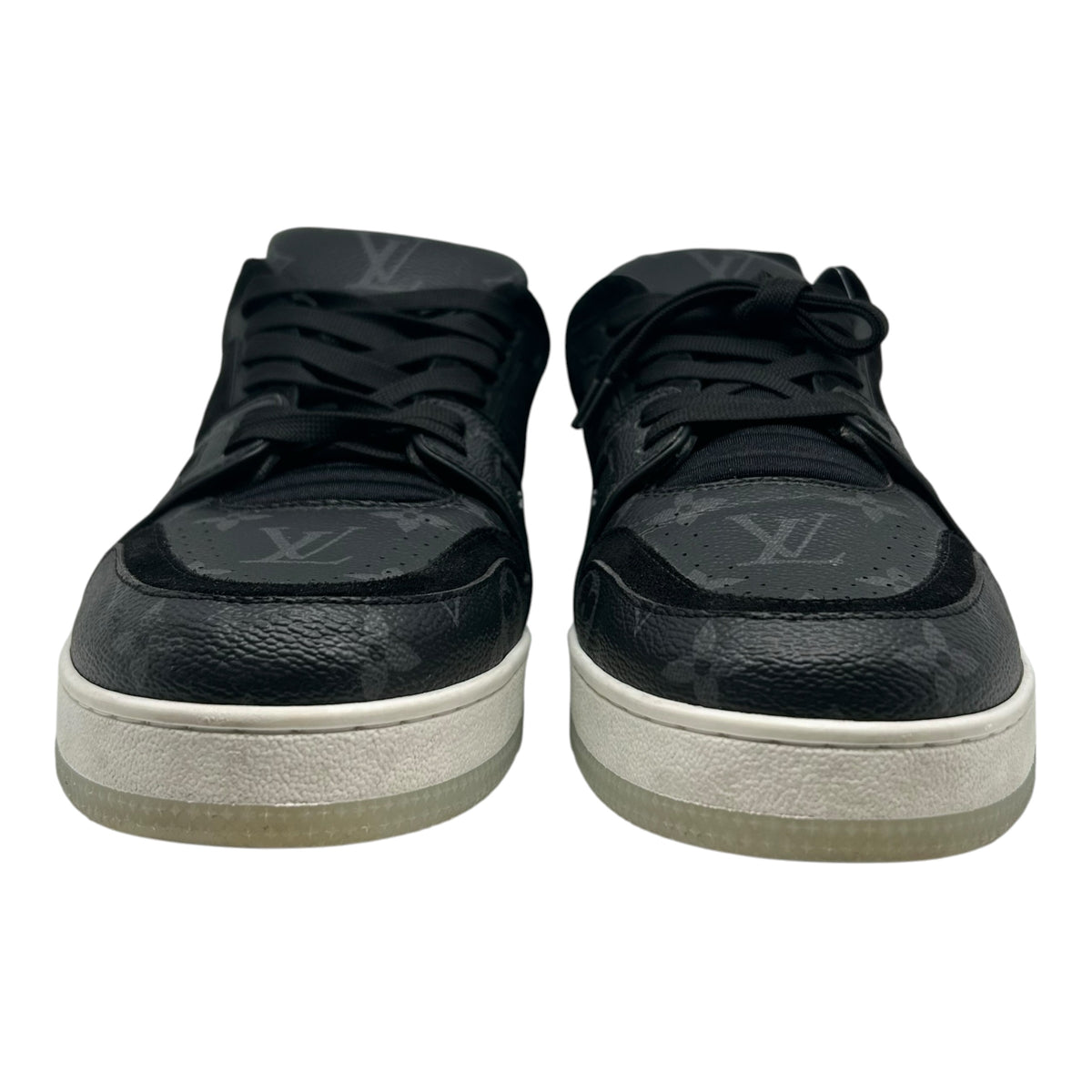 PREOWNED LOUIS VUITTON TRAINER LOW BLACK MONOGRAM