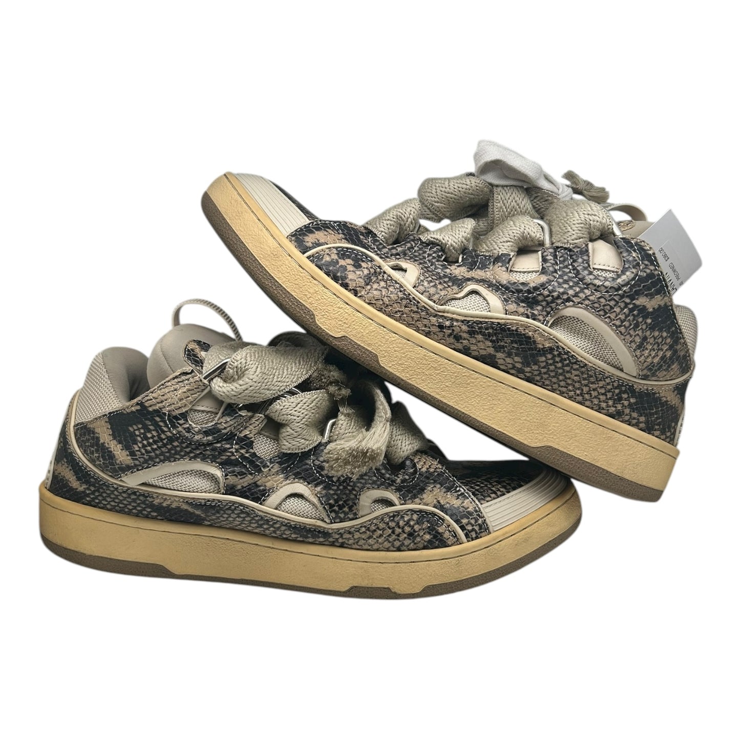 PREOWNED LANVIN CURB BEIGE PYTHON