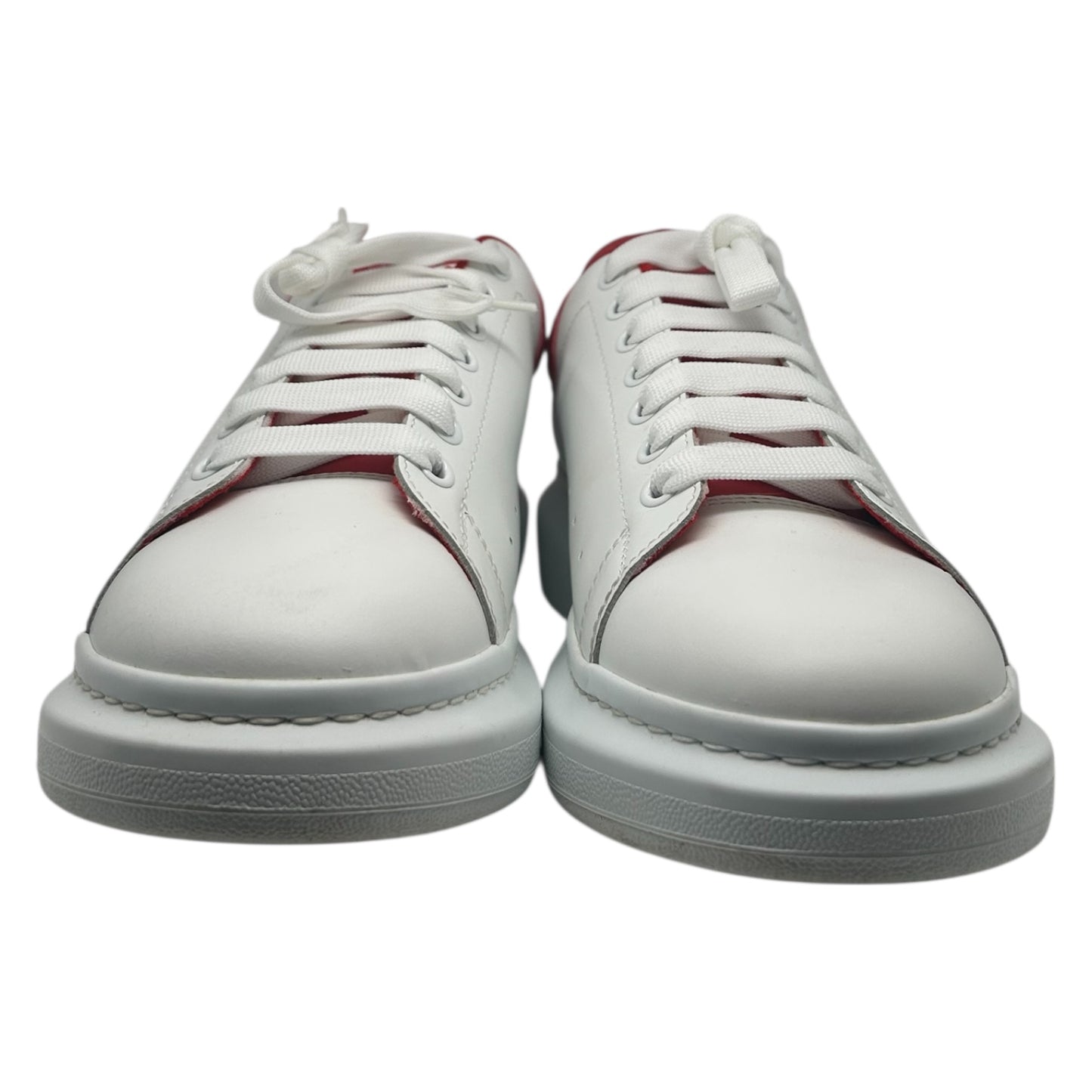 PREOWNED ALEXANDER MCQUEEN OVERSIZED SNKR WHITE/LUST RED