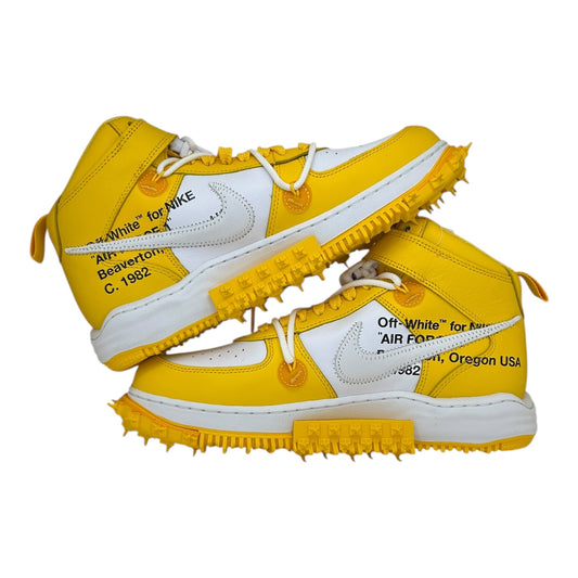 PREOWNED NIKE AIR FORCE 1 MID SP OFF WHITE VARSITY