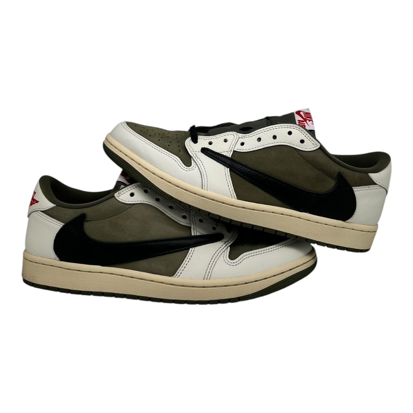 PREOWNED TRAVIS SCOTT JORDAN 1 LOW MEDIUM OLIVE SZ 11