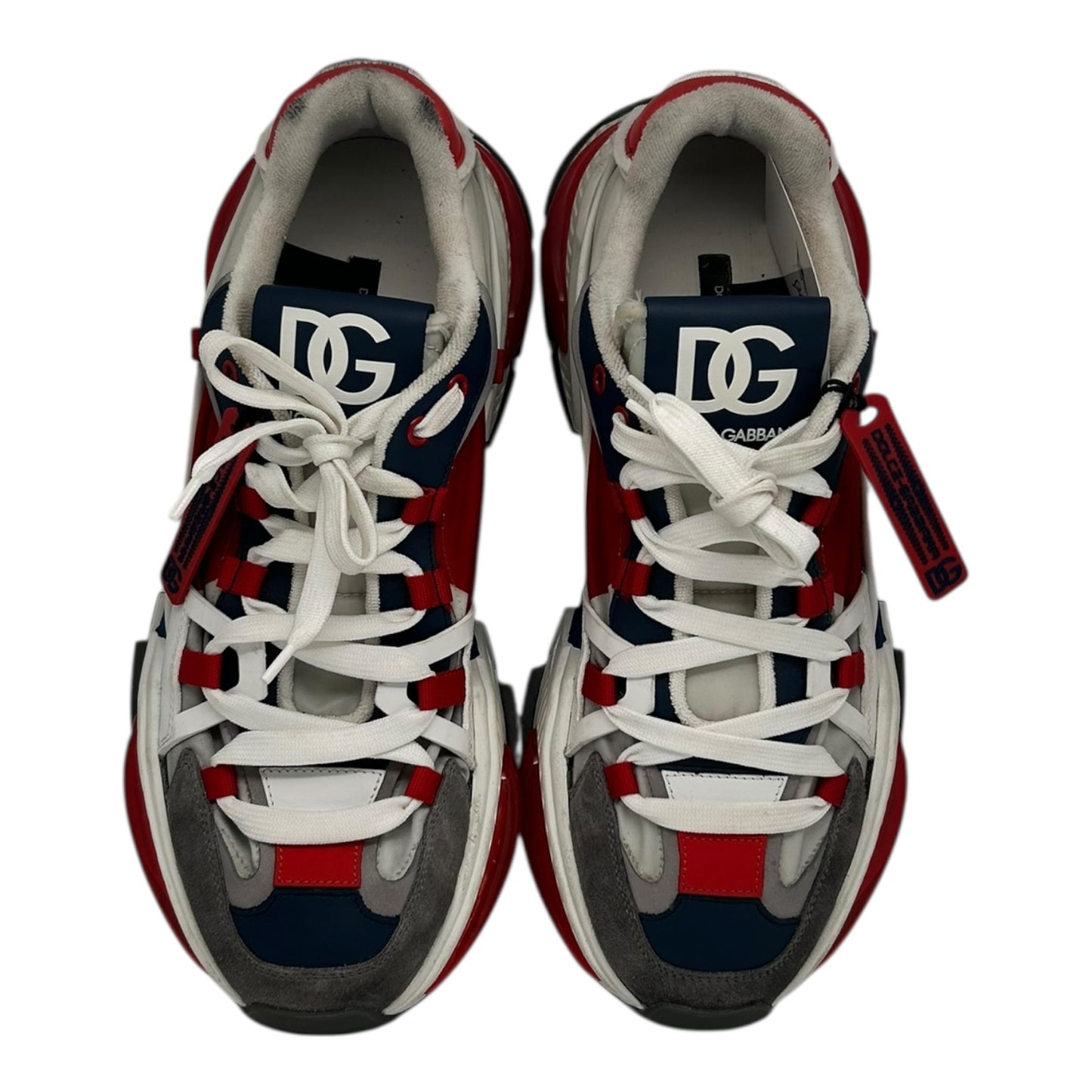 PREOWNED DOLCE & GABBANA AIR MASTER WHITE NAVY RED