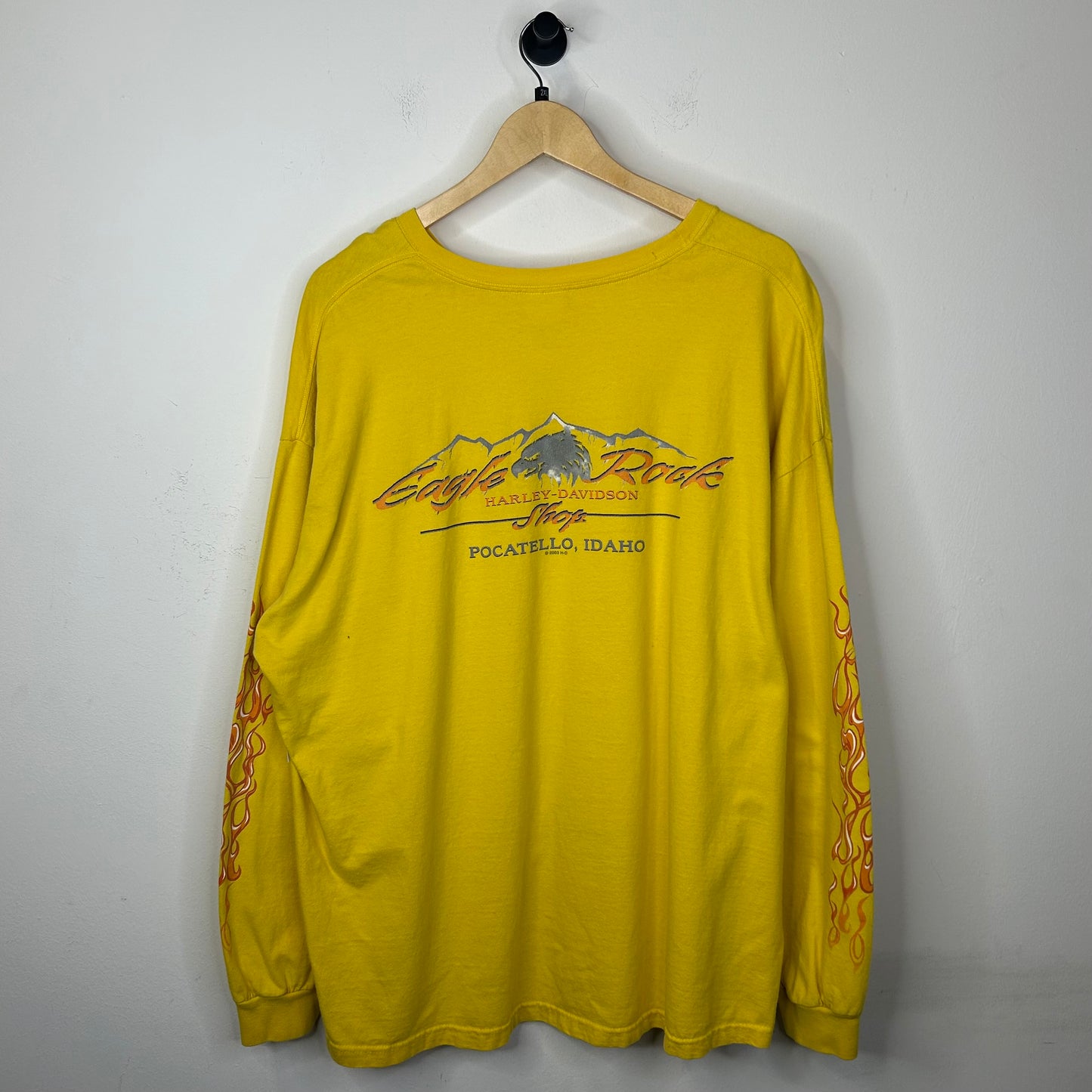 2003 HARLEY YELLOW FLAME LONGSLEEVE