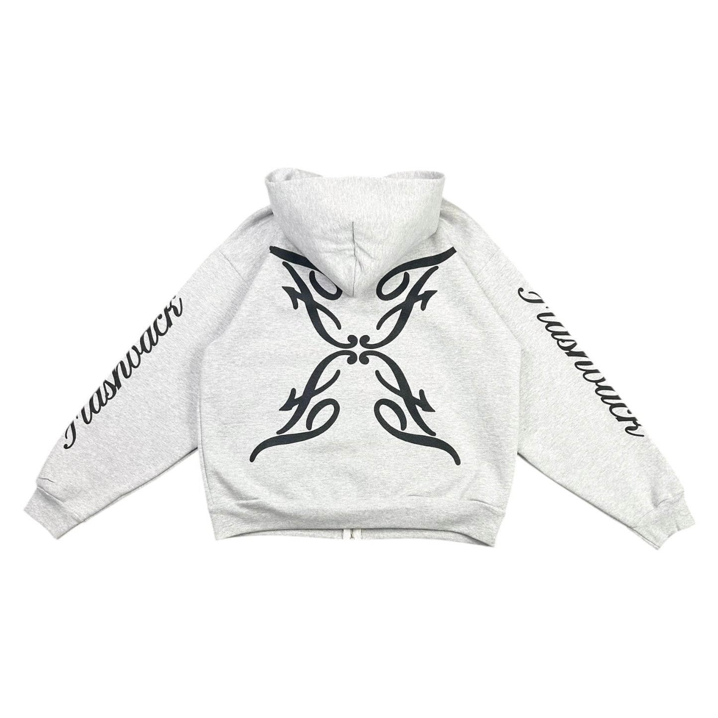 FLASHBACK HEATHER GREY LOGO ZIP-UP