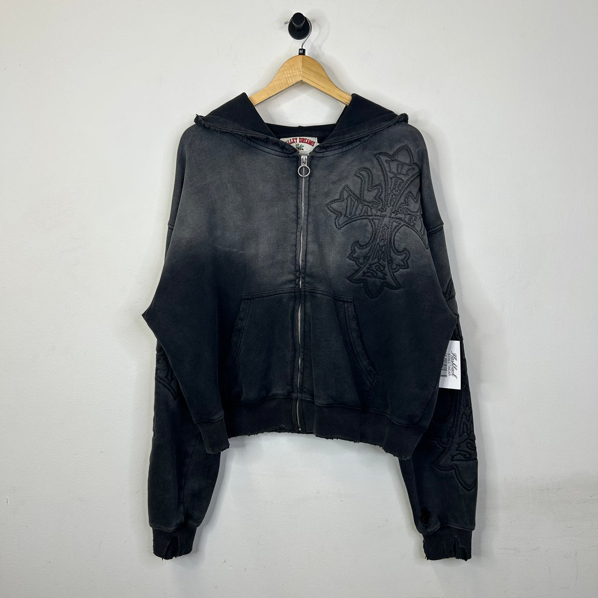 VALE FOREVER CARVER ZIP UP HOODIE BLACK