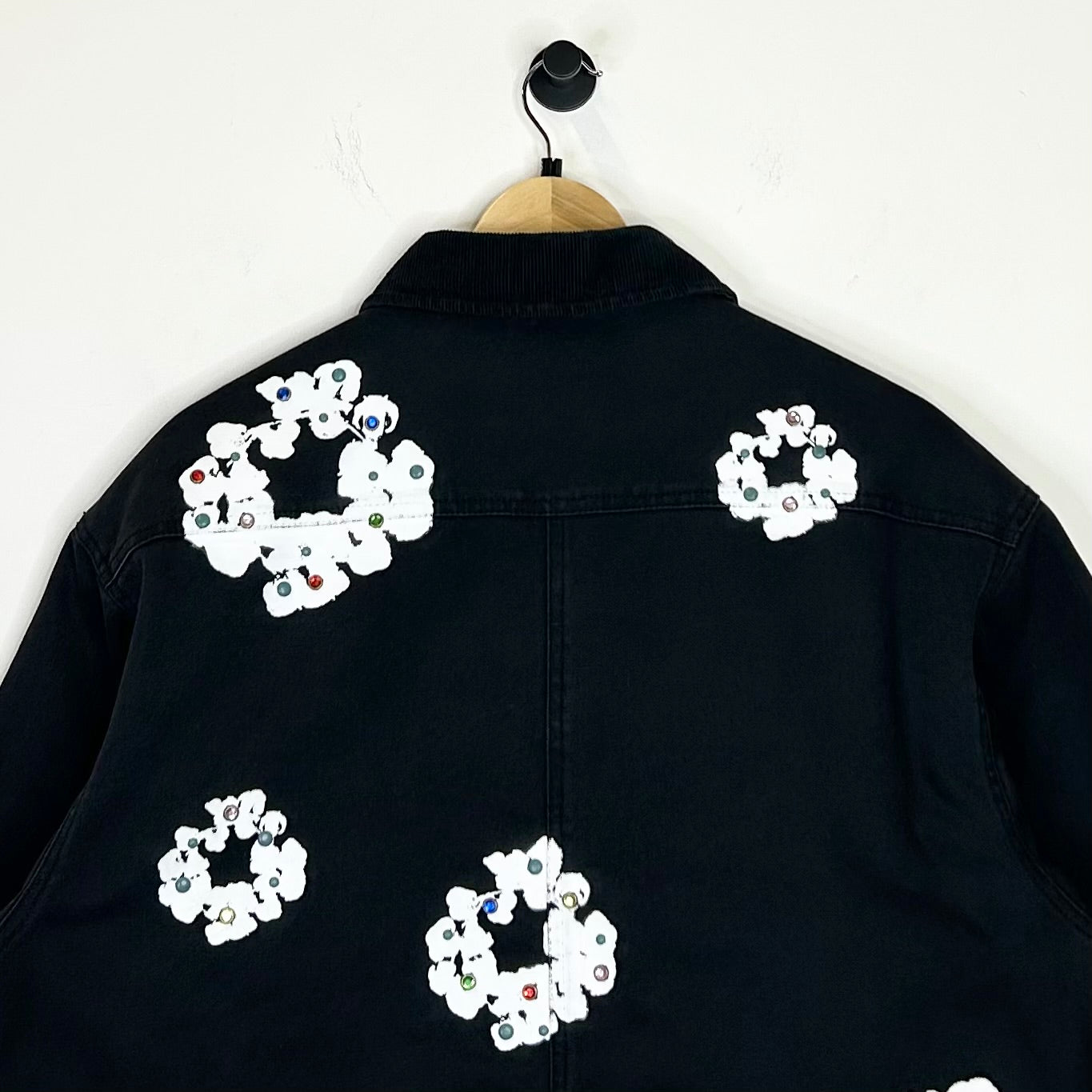 DENIM TEARS COTTON WREATH CANVAS WORK JACKET BLACK