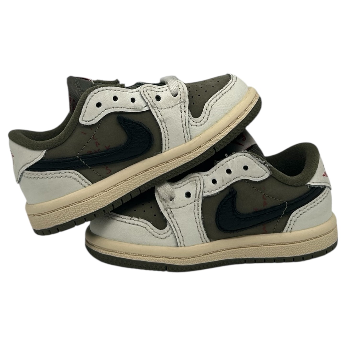 PREOWNED JORDAN 1 LOW X TRAVIS SCOTT OLIVE