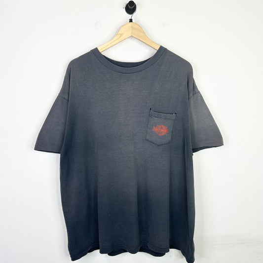 HARLEY DAVIDSON ORANGE LOGO POCKET TEE