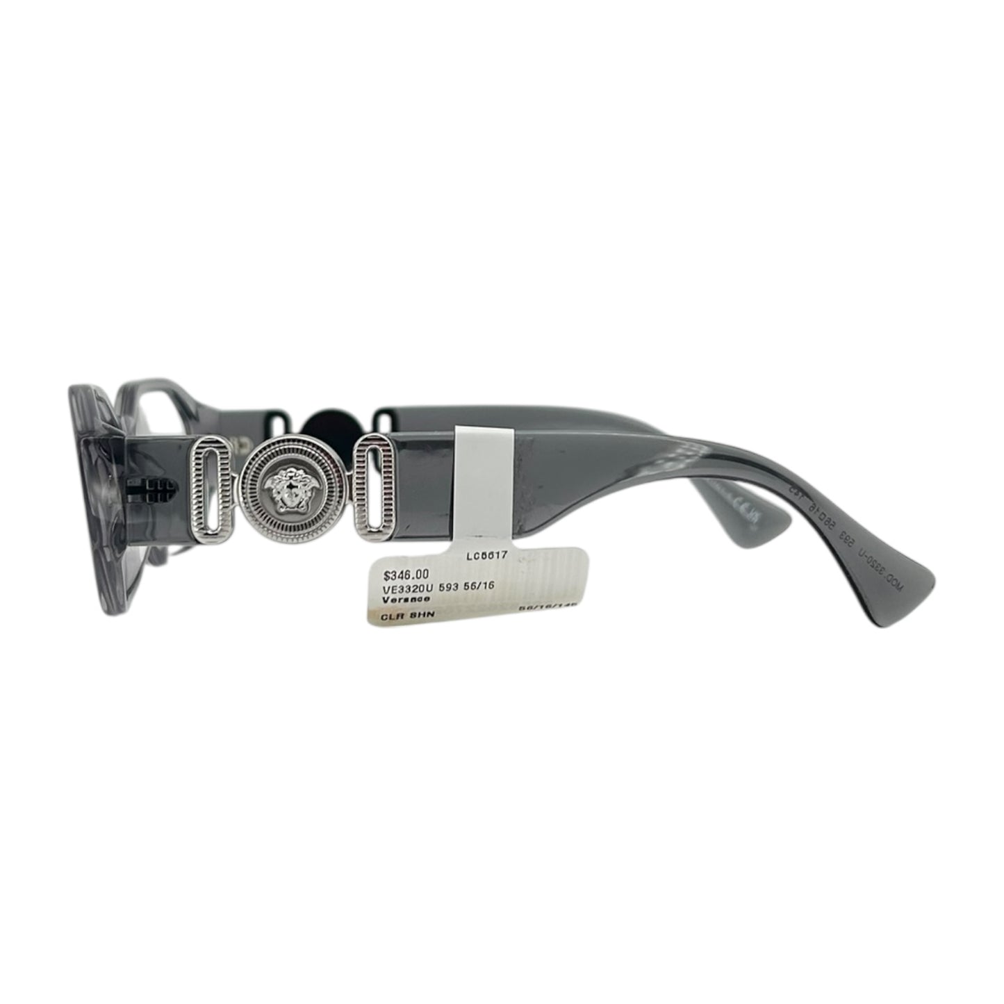 VERSACE MEDUSA SILVER BLACK CLEAR GLASSES