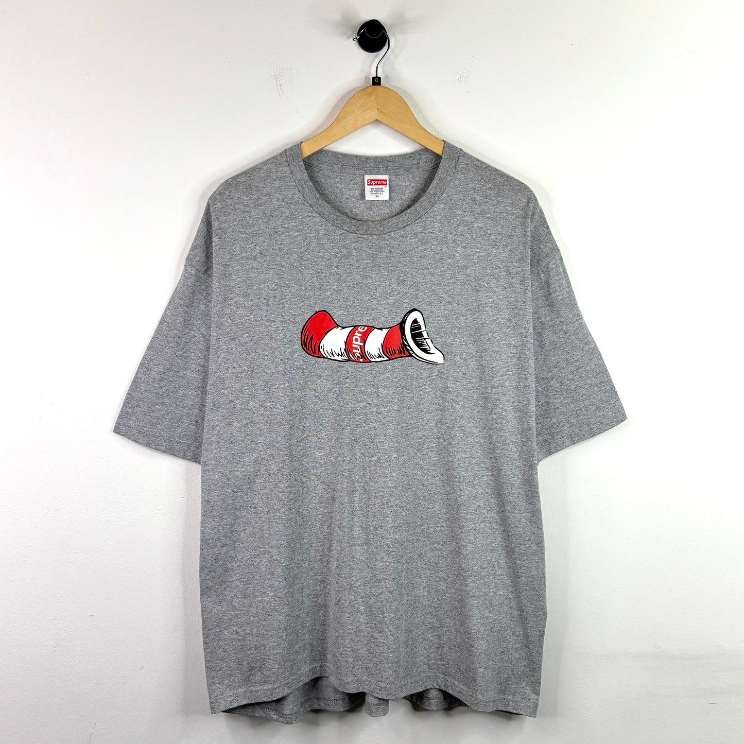 SUPREME CAT IN THE HAT GREY TEE