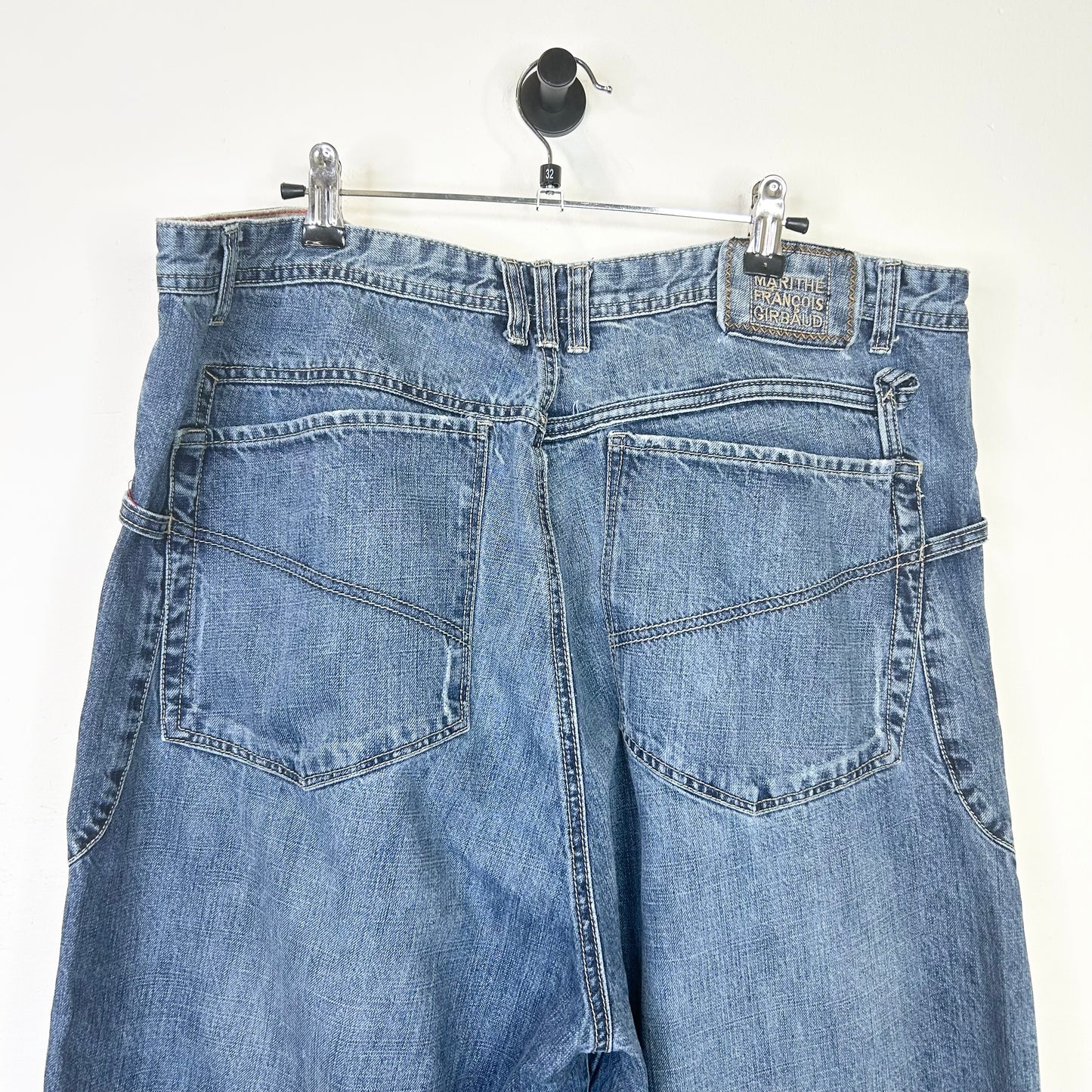 RED AND BLUE BAGGY GIRBAUD JEANS