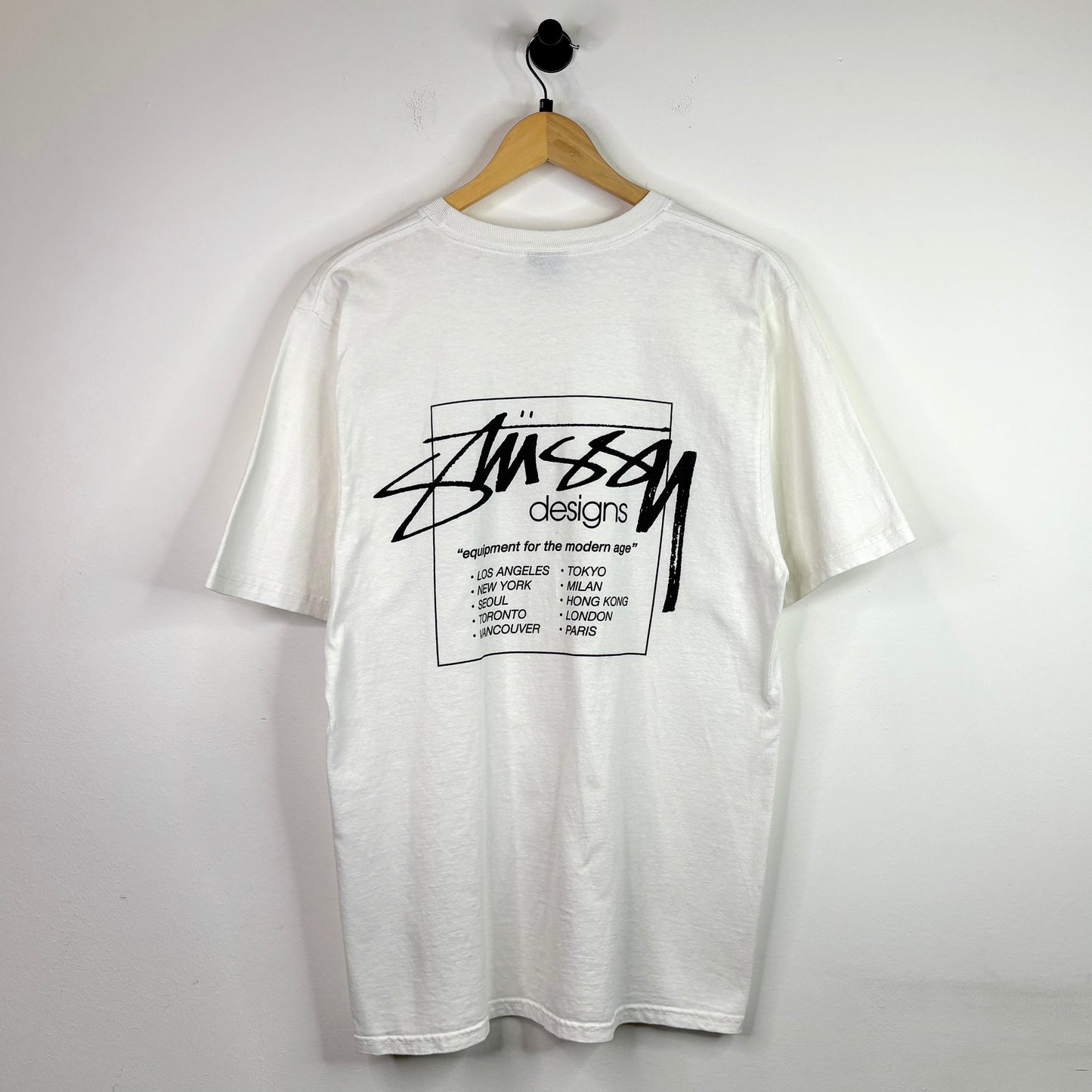 STUSSY DESIGNS TEE EQUIPMENT FOR THE MODERN AGE