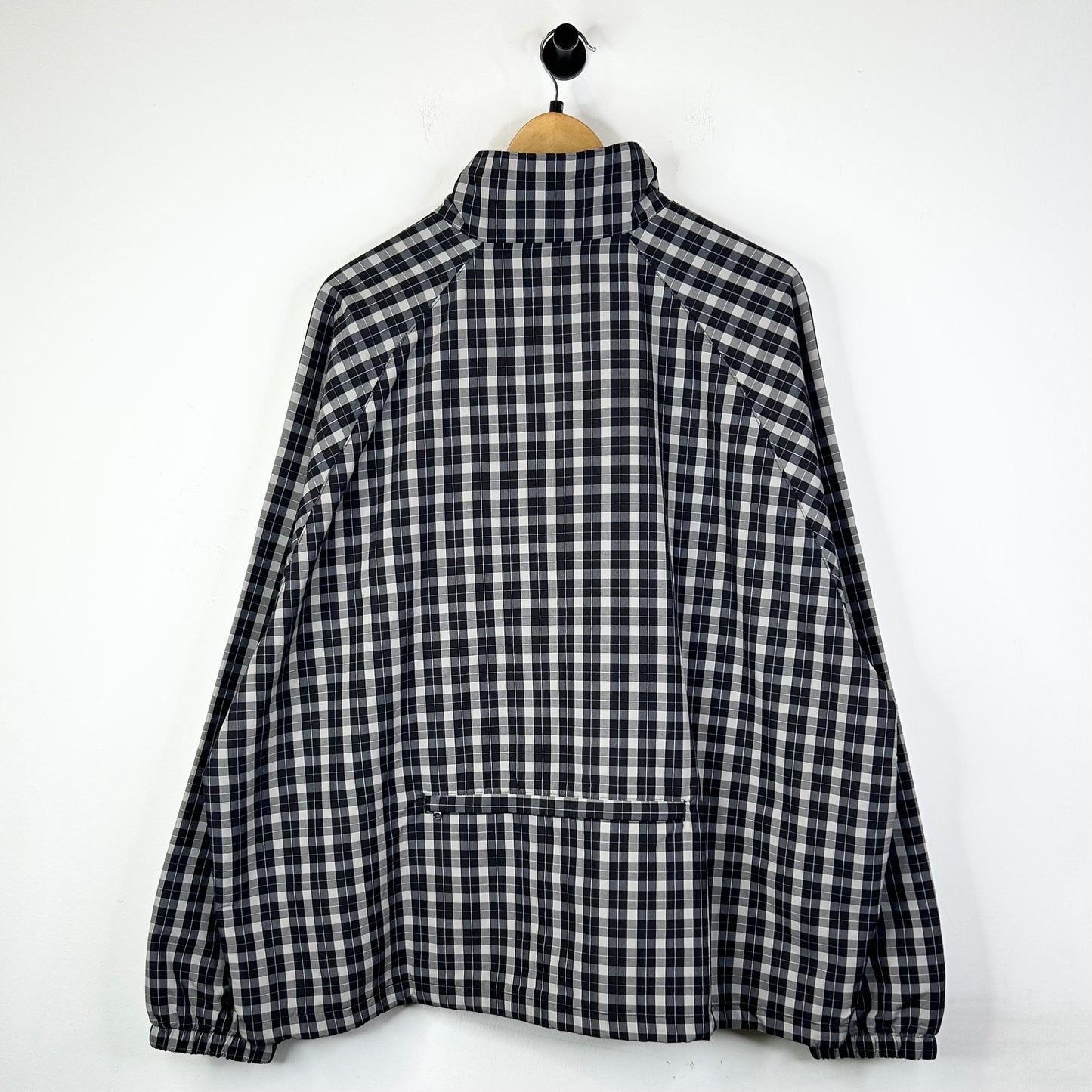 SUPREME PLAID TRACK JACKET BLACK