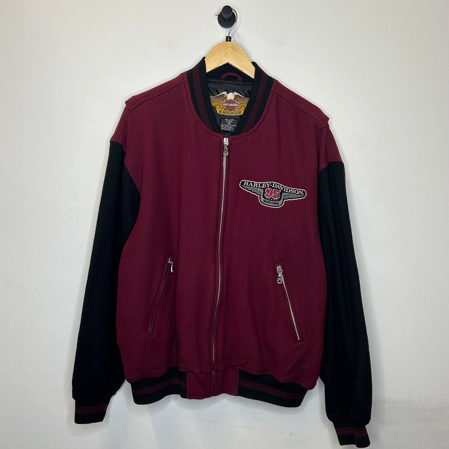 HARLEY DAVIDSON 95 YEARS BOMMER JACKET RED