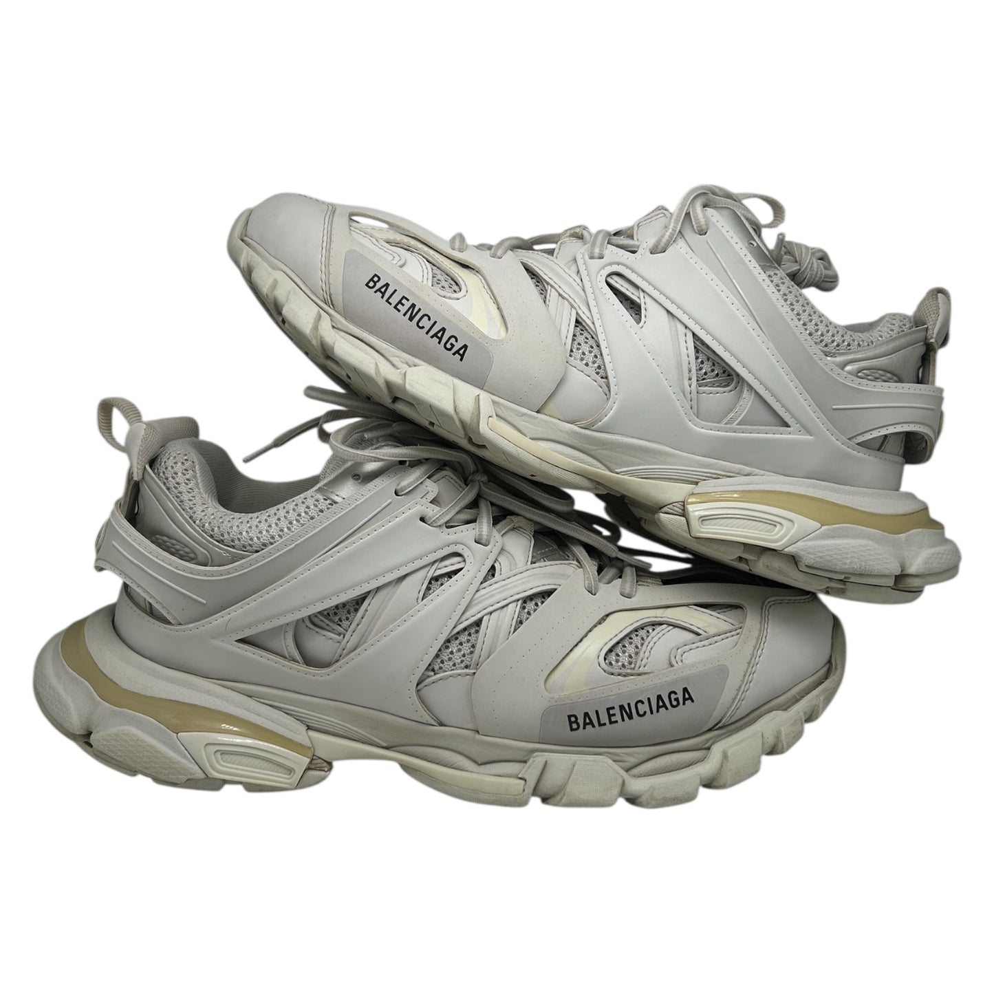 PREOWNED BALENCIAGA TRACK RUNNER LIGHT GREY SZ 11