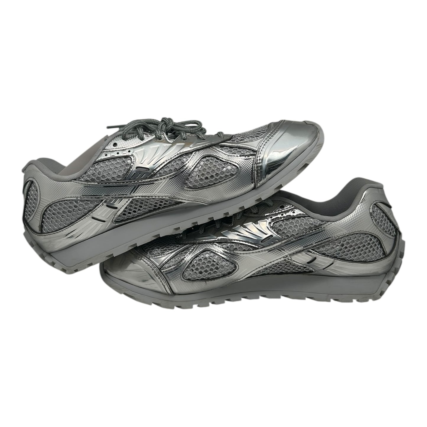 PREOWNED BOTTEGA VENETA ORBIT SNEAKER SILVER'