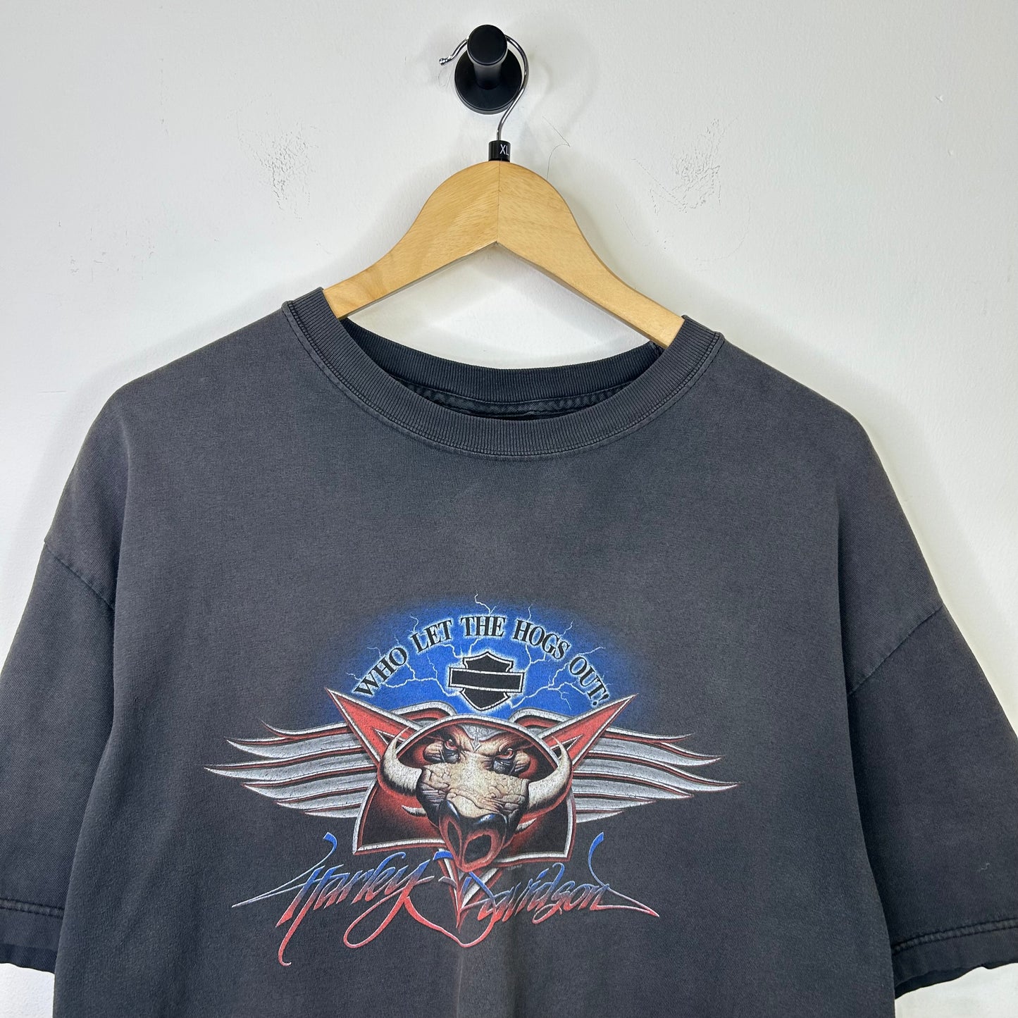 WHO LET THE HOGS OUT HARLEY DAVIDSON TEE