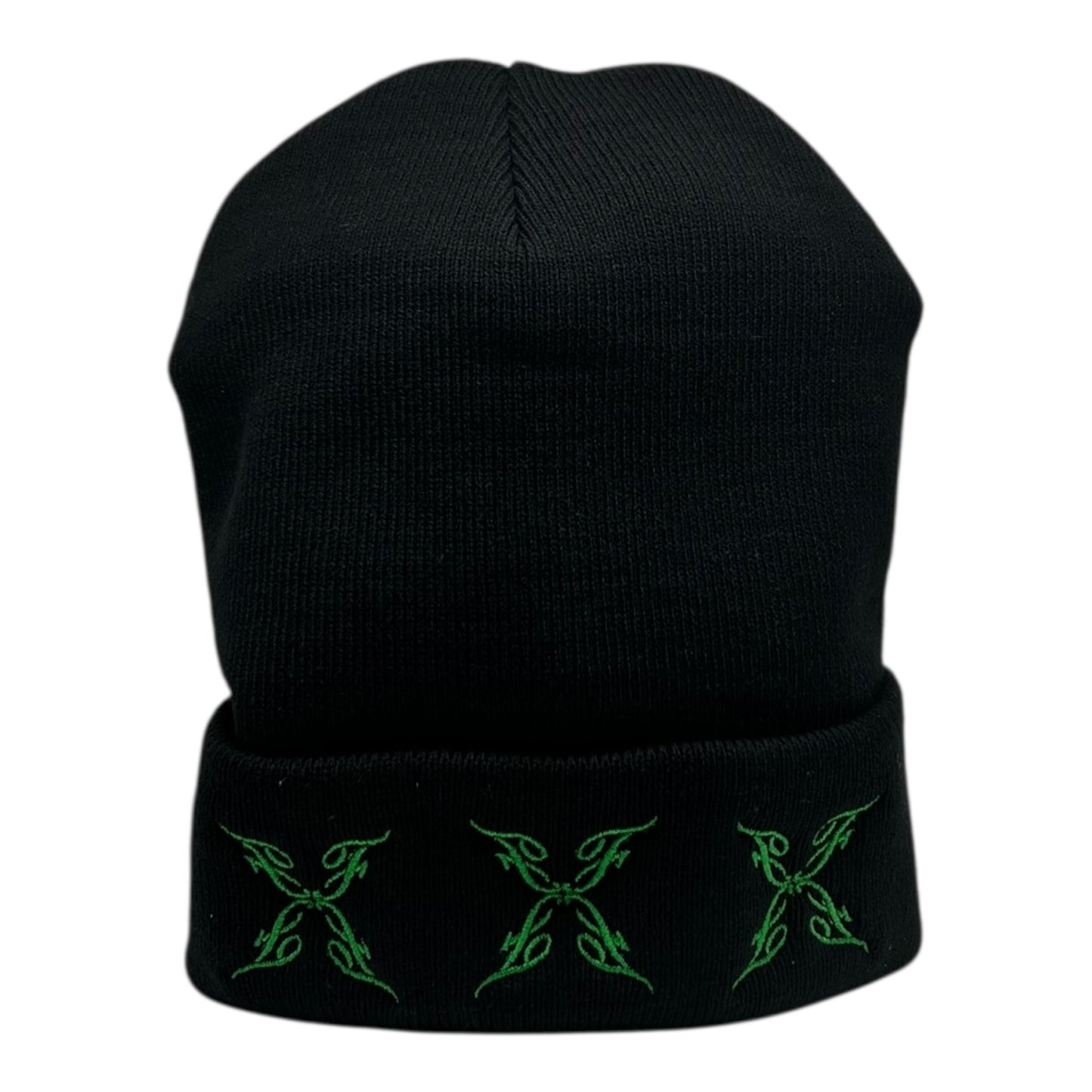 FLASHBACK TRIPLE LOGO BLACK/GREEN BEANIE