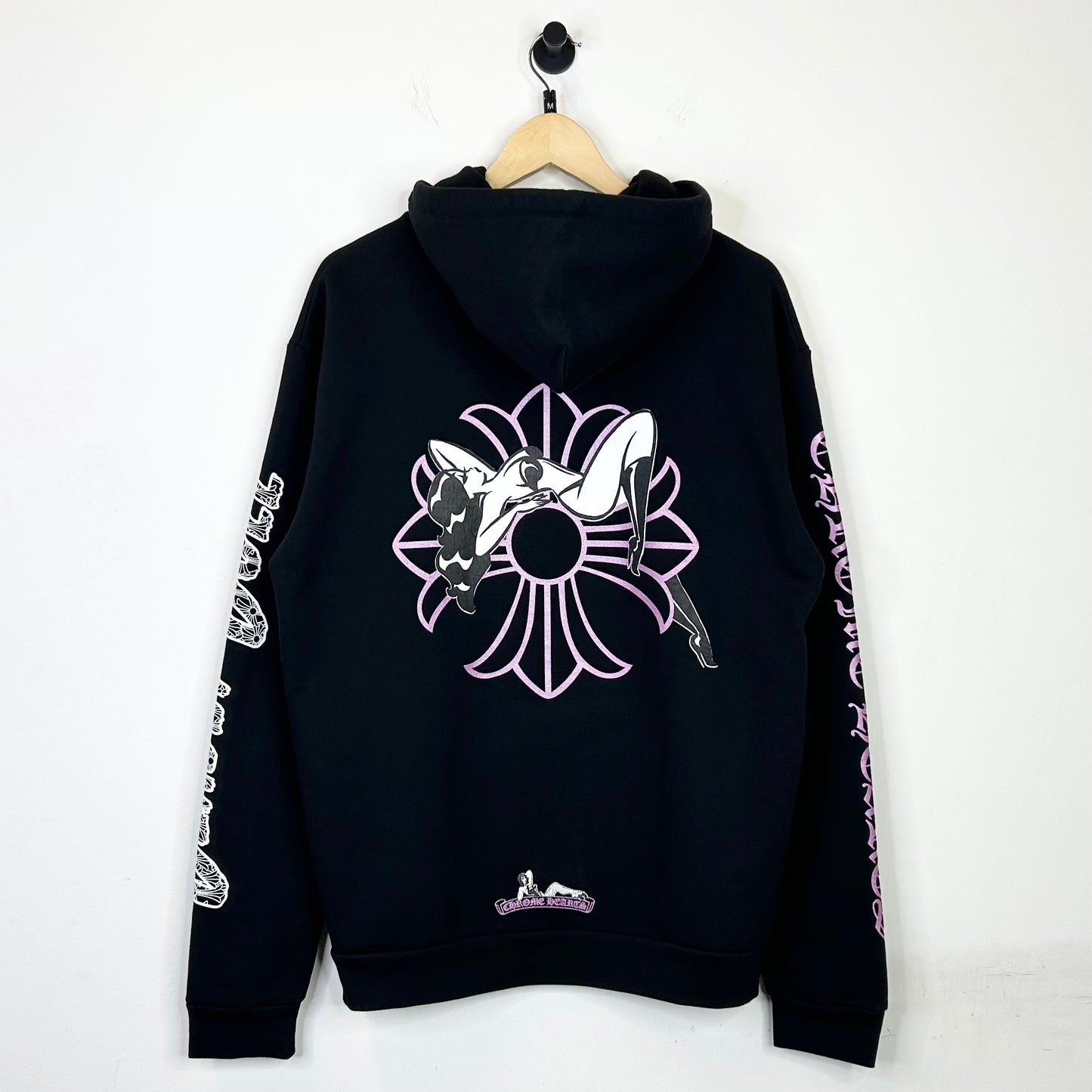 CHROME HEARTS DEADLY DOLL PINK BLACK HOODIE