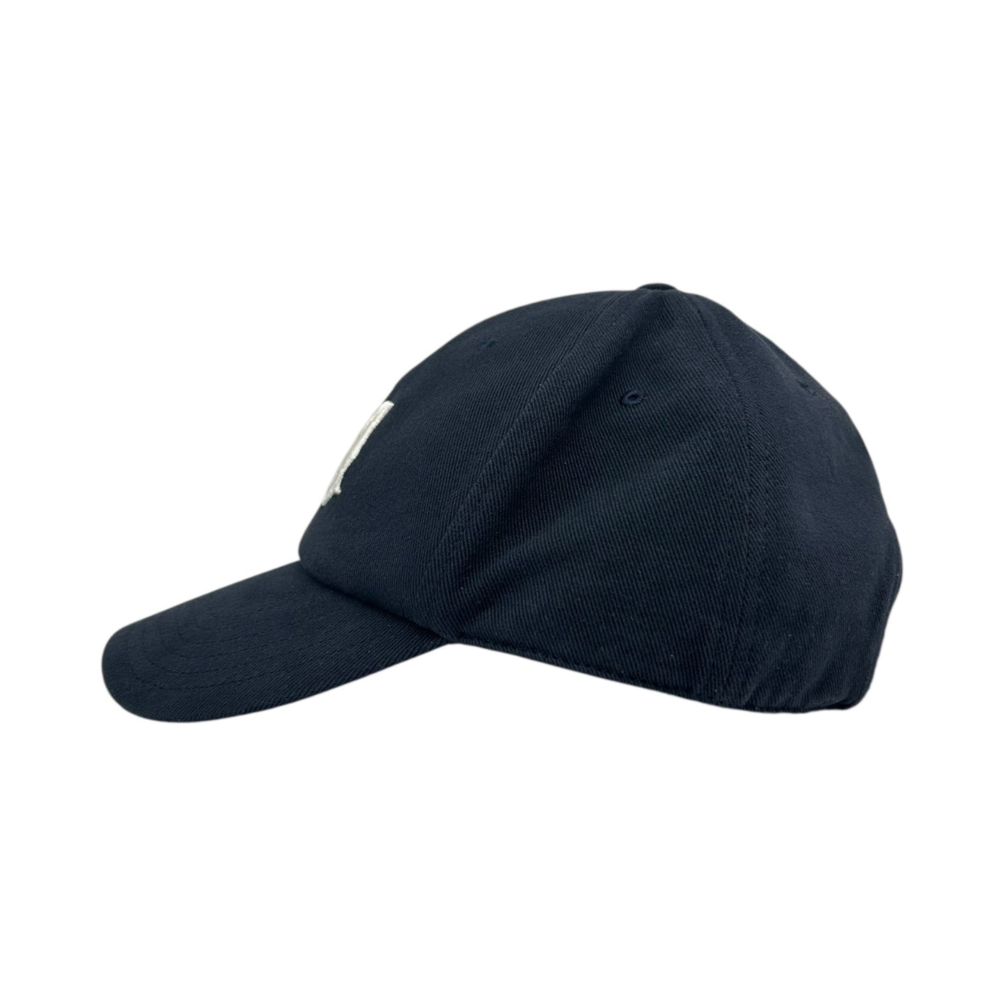AMIRI CANVAS NAVY EMBROIDERED LOGO BASEBALL CAP