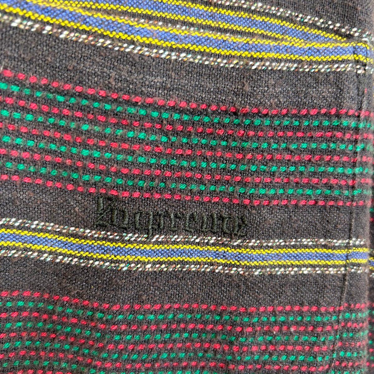 BROWN SUPREME WOVEN STRIPE SHIRT