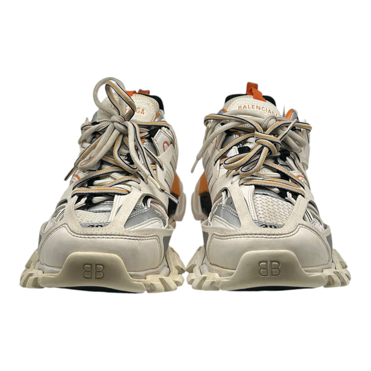 PREOWNED BALENCIAGA TRACK WHITE ORANGE