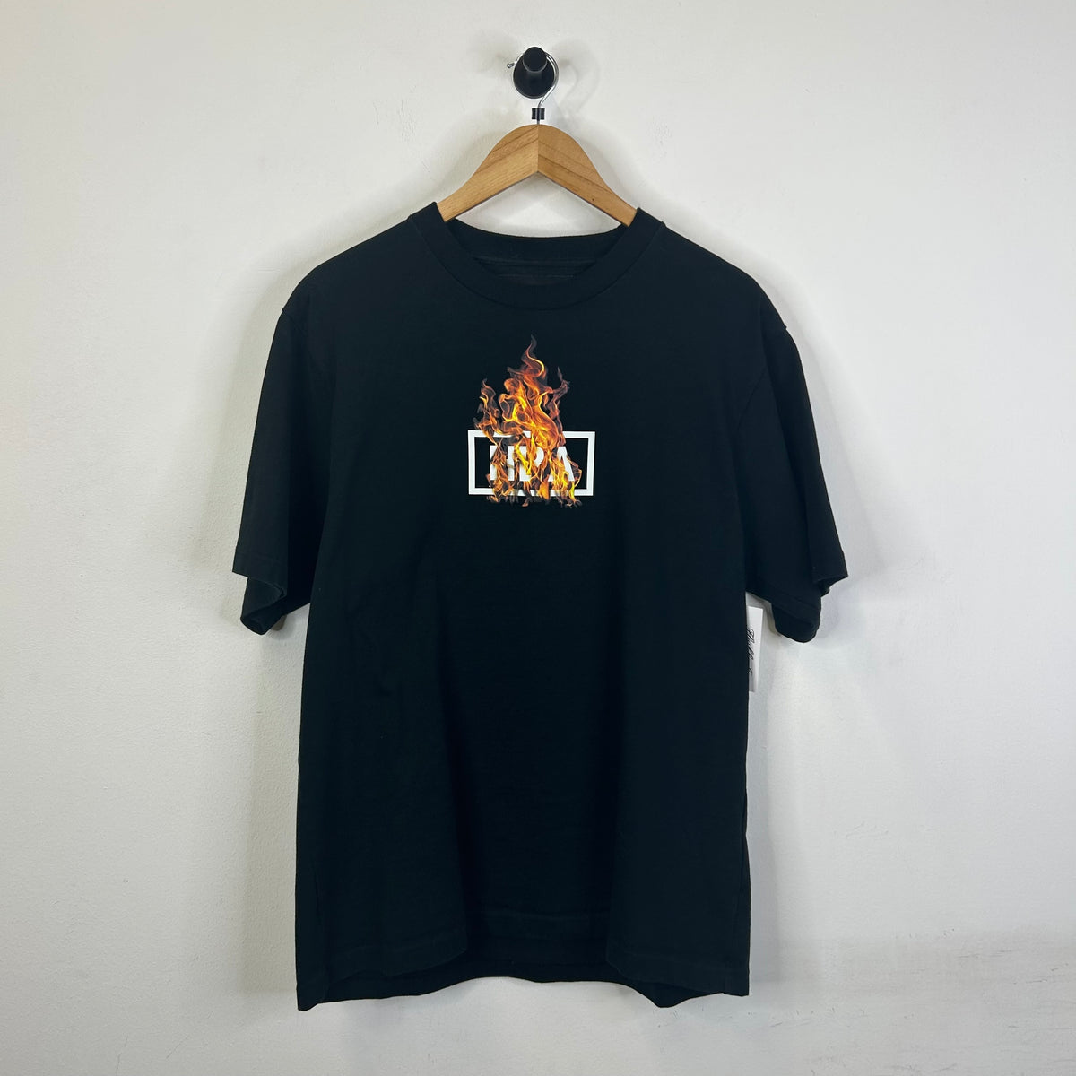 HOOD BY AIR ABLAZE LOGO SHIRT