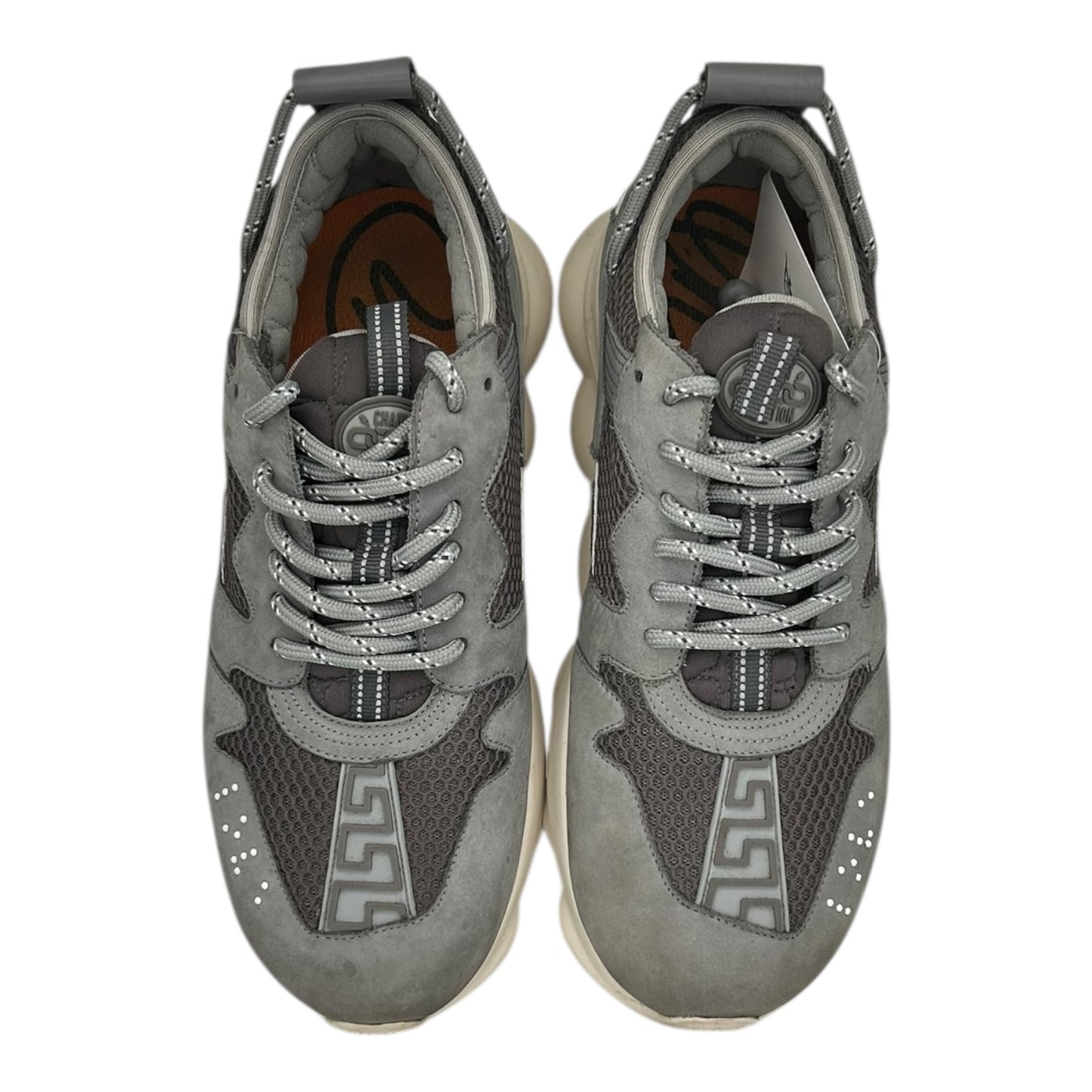 PREOWNED VERSACE CHAIN REACTION 2 GREY WHITE