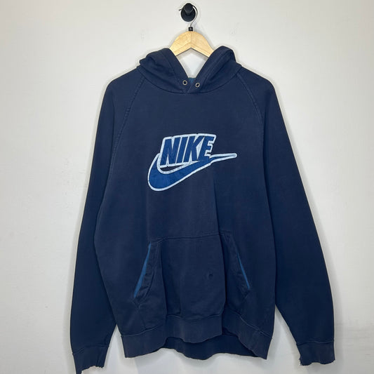 NAVY BLUE EMBROIDERED NIKE HOODIE