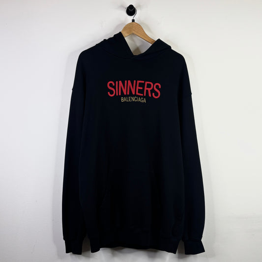 BALENCIAGA SINNERS BLACK HOODIE