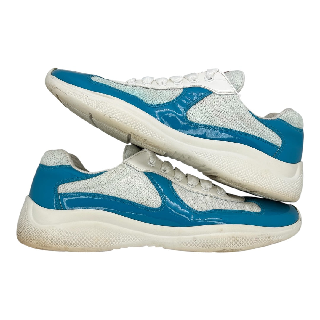 PREOWNED PRADA AMERICAN CUP SNKR WHITE/BLUE