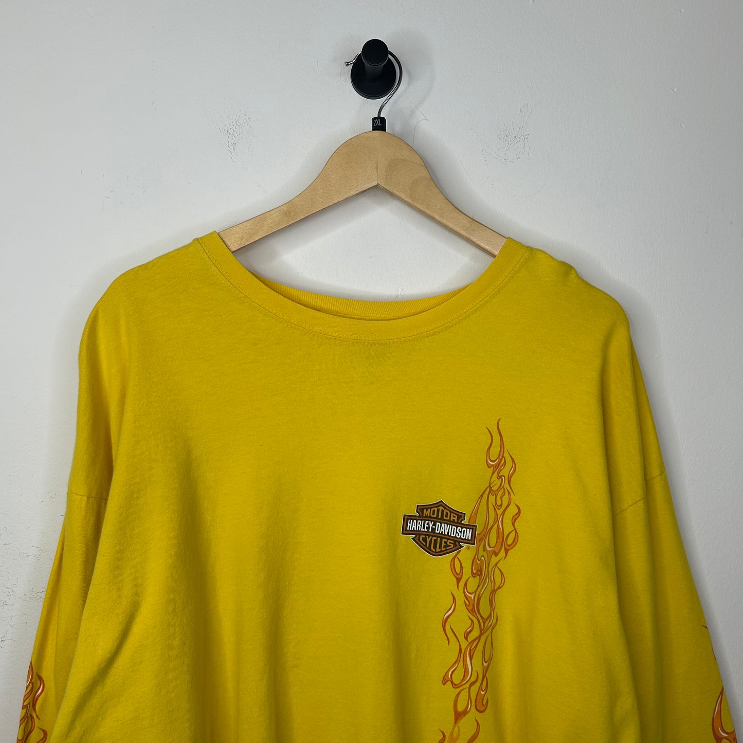 2003 HARLEY YELLOW FLAME LONGSLEEVE
