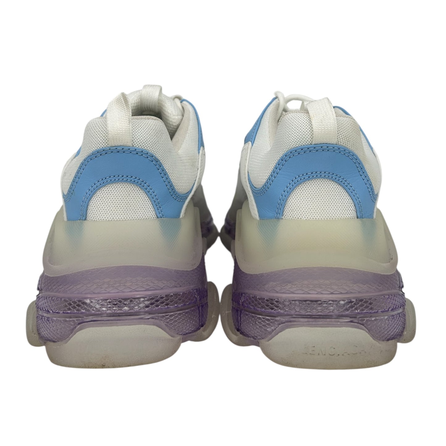 PREOWNED BALENCIAGA TRIPLE S CLEAR SOLE LIGHT BLUE