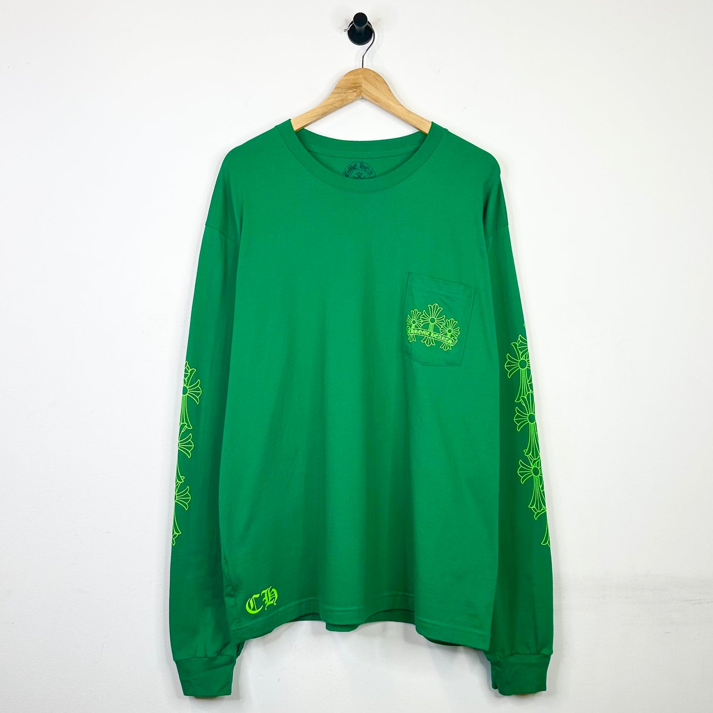 CHROME HEARTS KELLY GREEN CEMETERY LONGSLEEVE