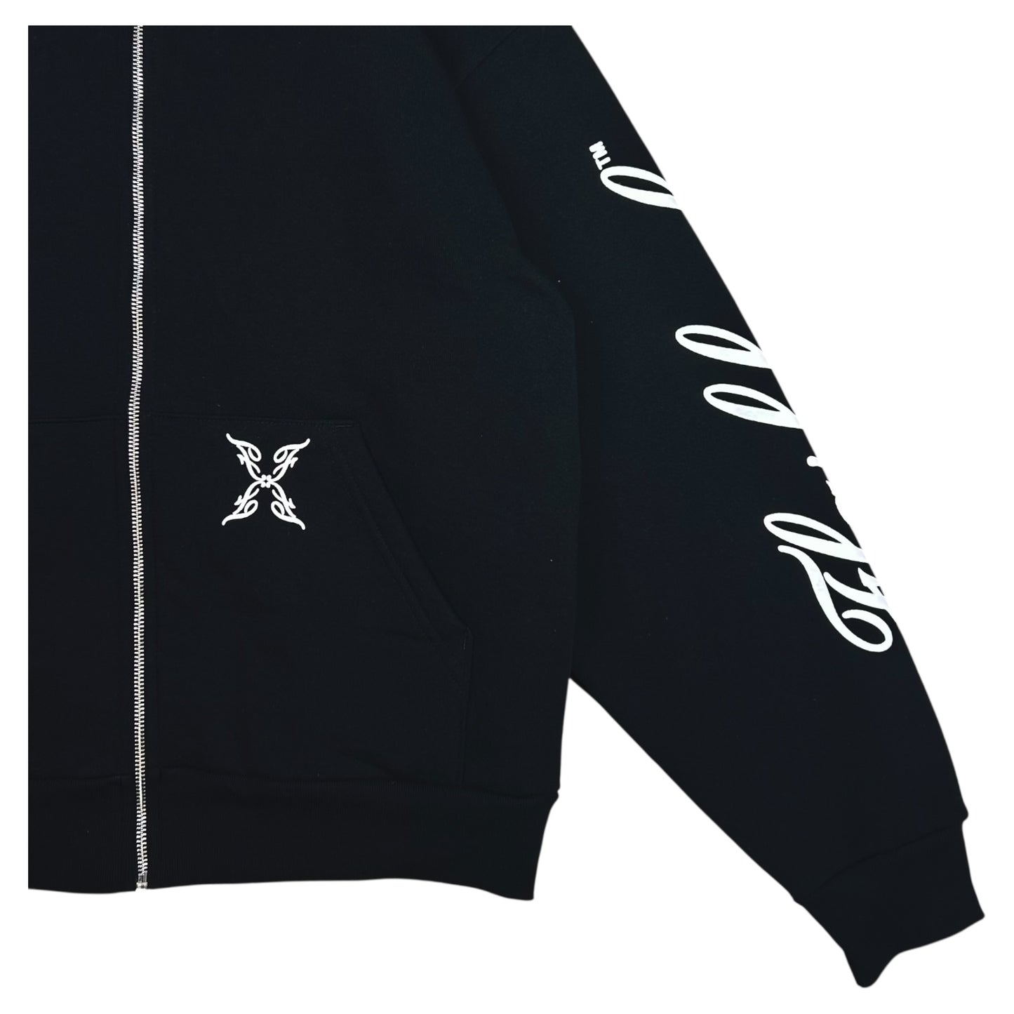 FLASHBACK WHITE/BLACK LOGO ZIP-UP
