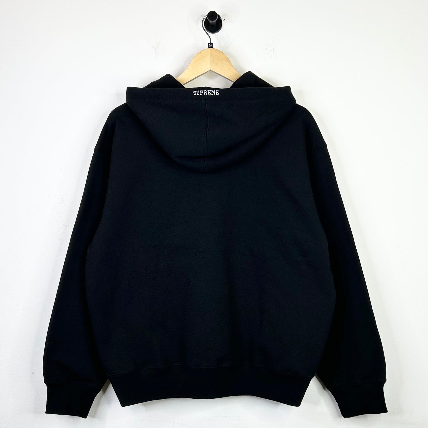 SUPREME S LOGO ZIP UP HOODIE BLACK