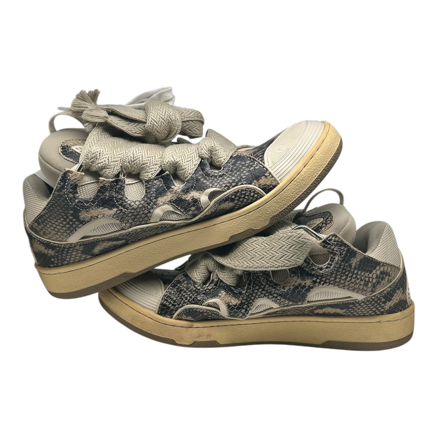 PREOWNED LANVIN CURB BEIGE PYTHON