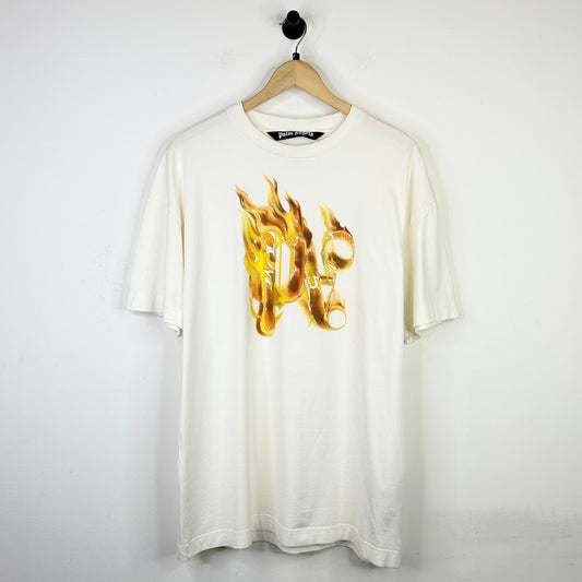 PALM ANGELS BURNING MONOGRAM TEE