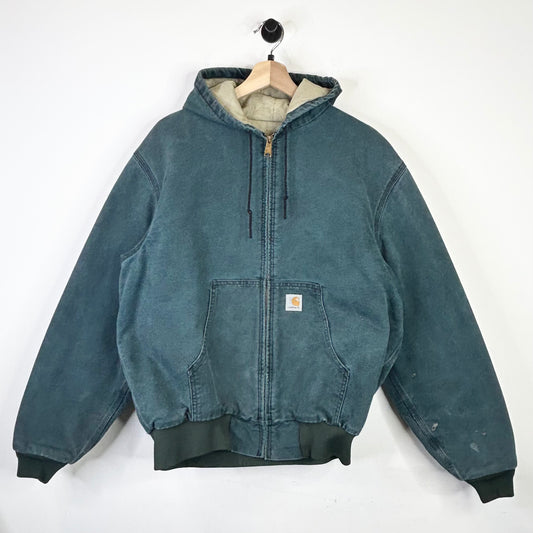 CARHARTT OLIVE TEAL HOODED JACKET