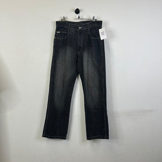 BLACK AND GREY SOUTHPOLE JEANS