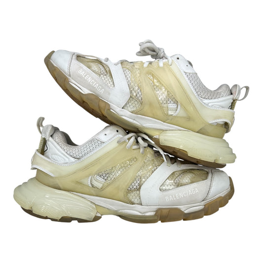 PREOWNED BALENCIAGA TRACK CLEAR SOLE WHITE