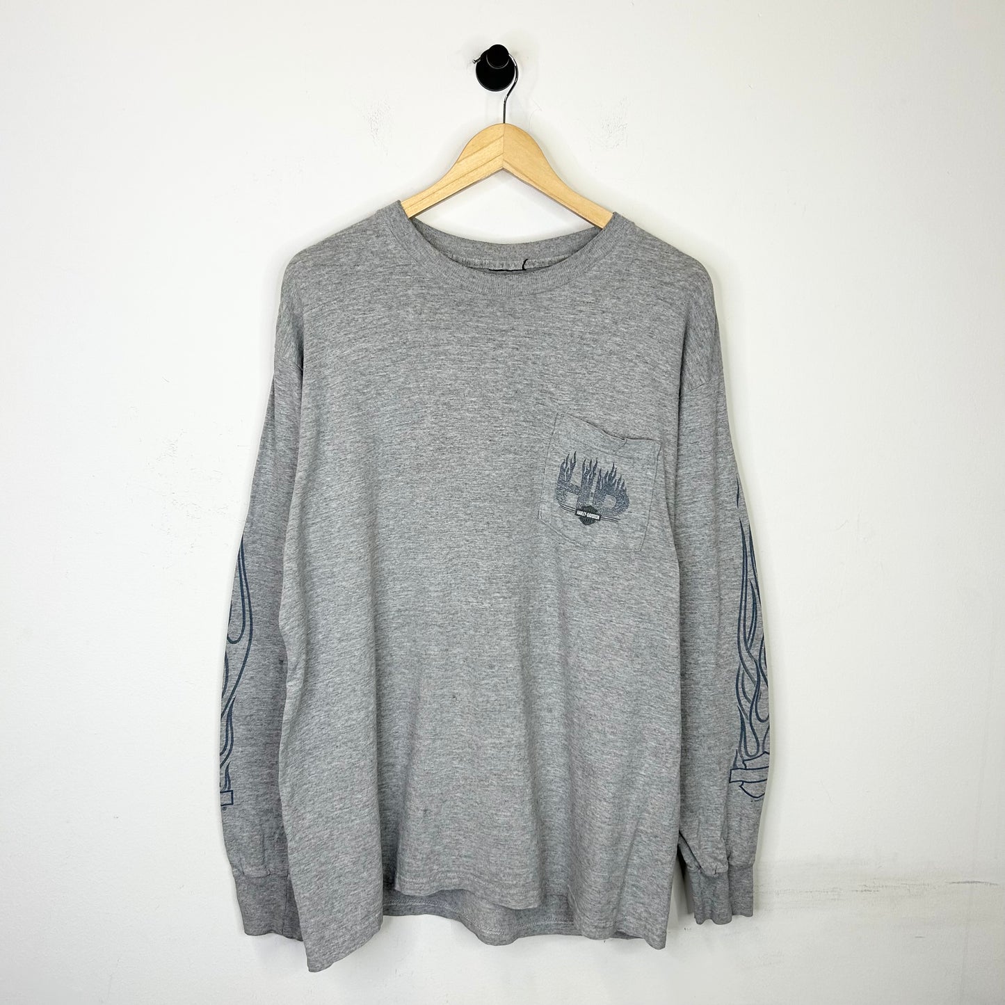 HARLEY DAVIDSON BLUE FLAME LONG SLEEVE