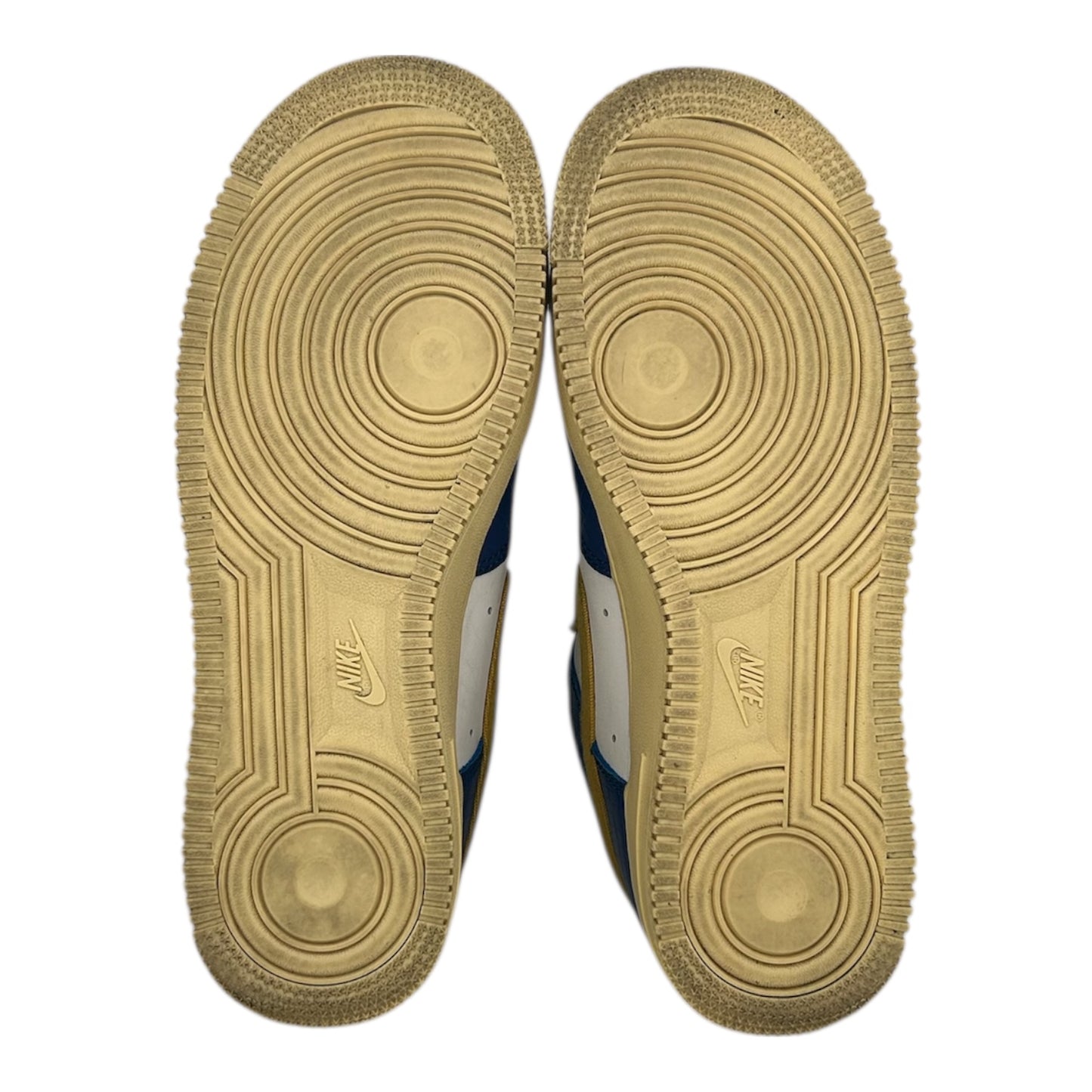 PREOWNED NIKE AIR FORCE 1 LOW UNDEFEATED 5 ON IT BLUE YELLOW SIZE