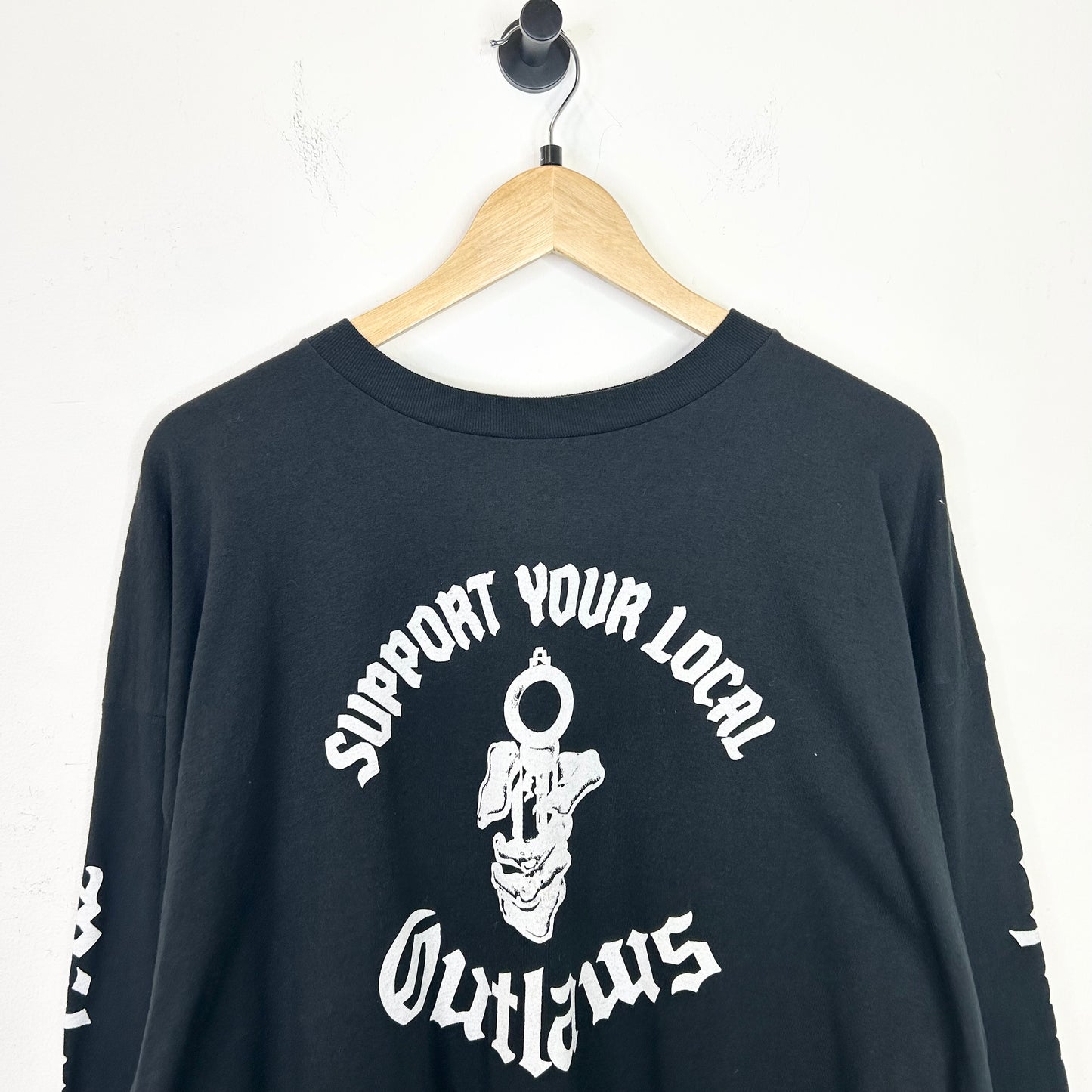 SUPPORT YOUR LOCAL OUTLAWS BLACK LONG SLEEVE