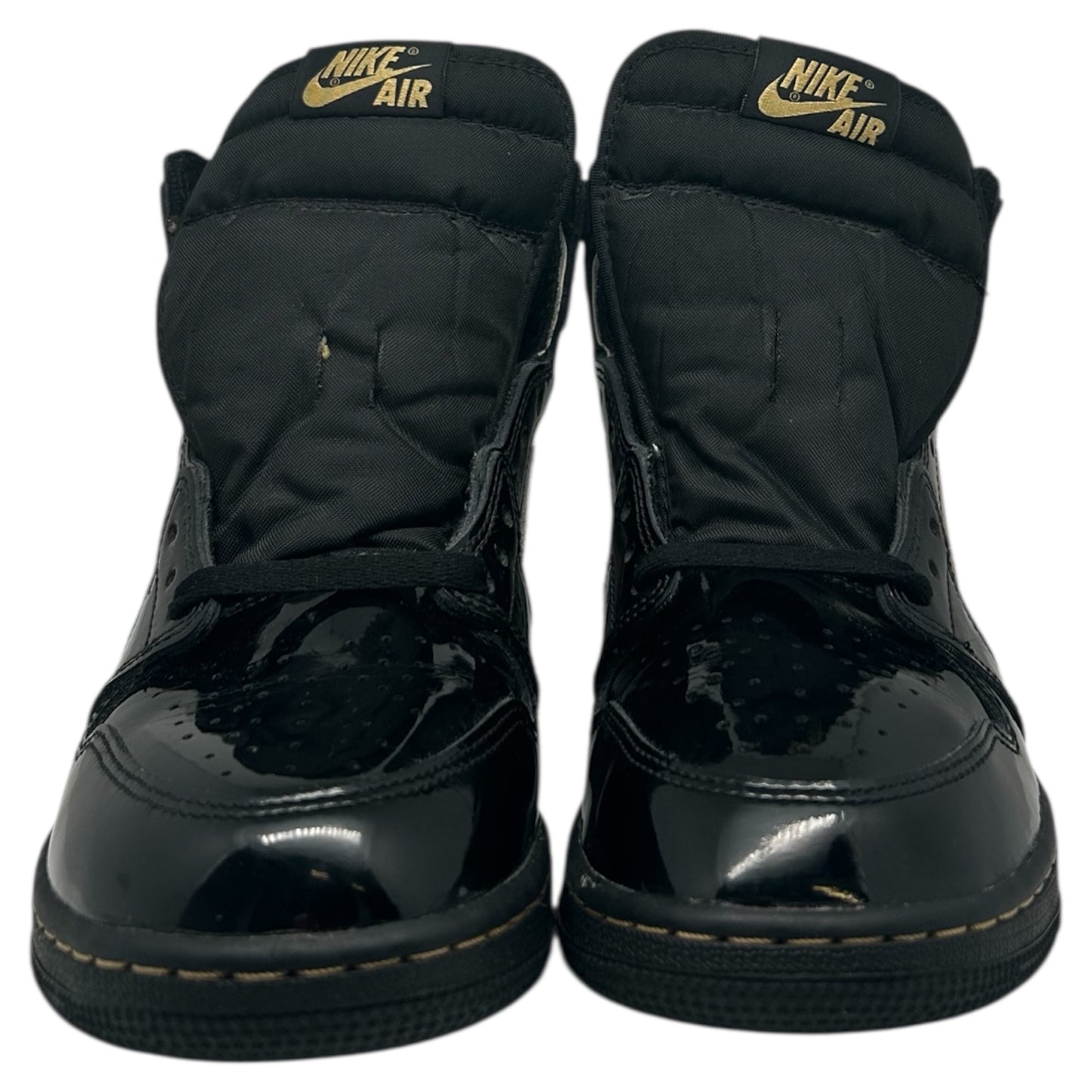 PREOWNED JORDAN 1 HIGH BLACK METALLIC GOLD SIZE 7Y