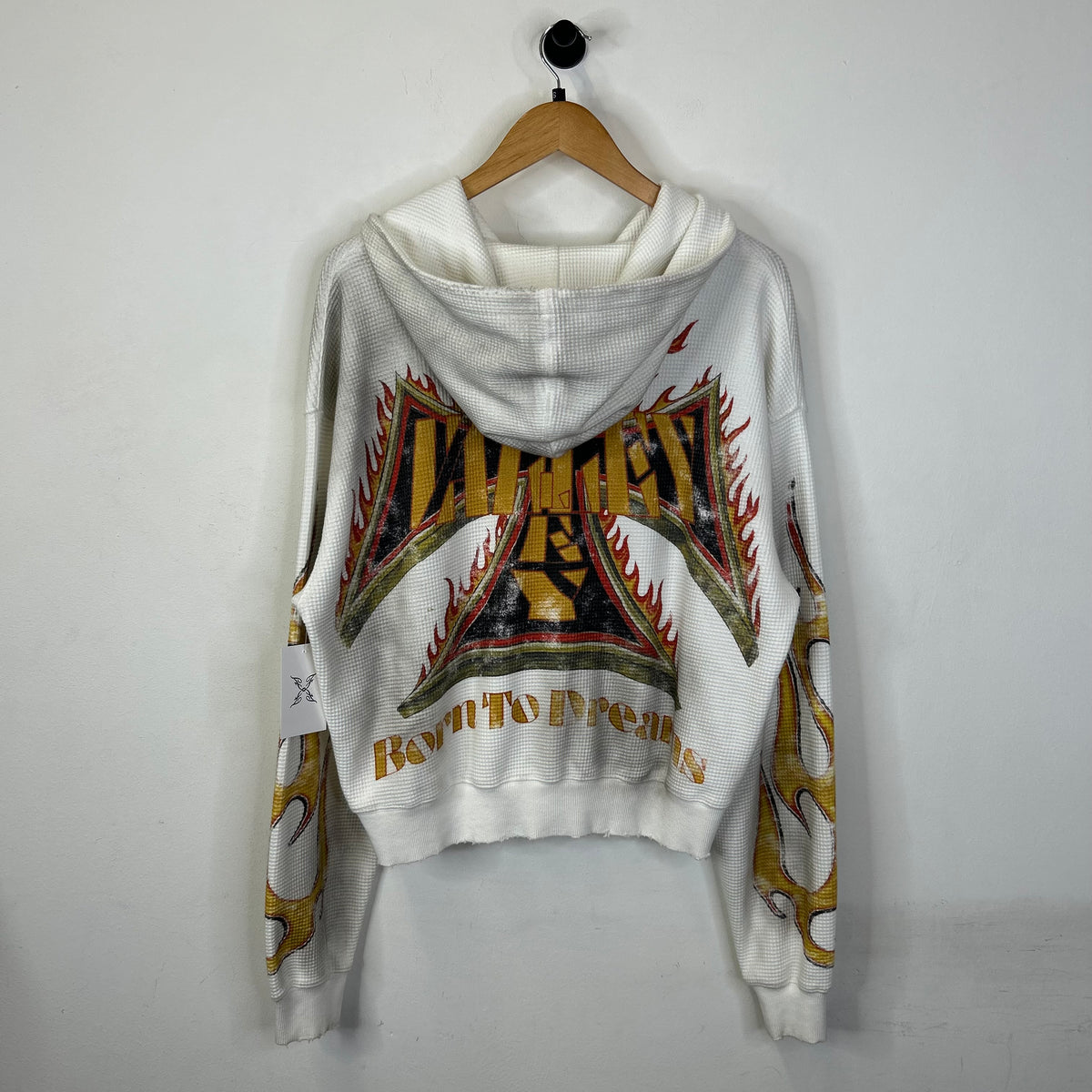 VALE FOREVER REBORN WAFFLE KNIT ZIP UP WHITE