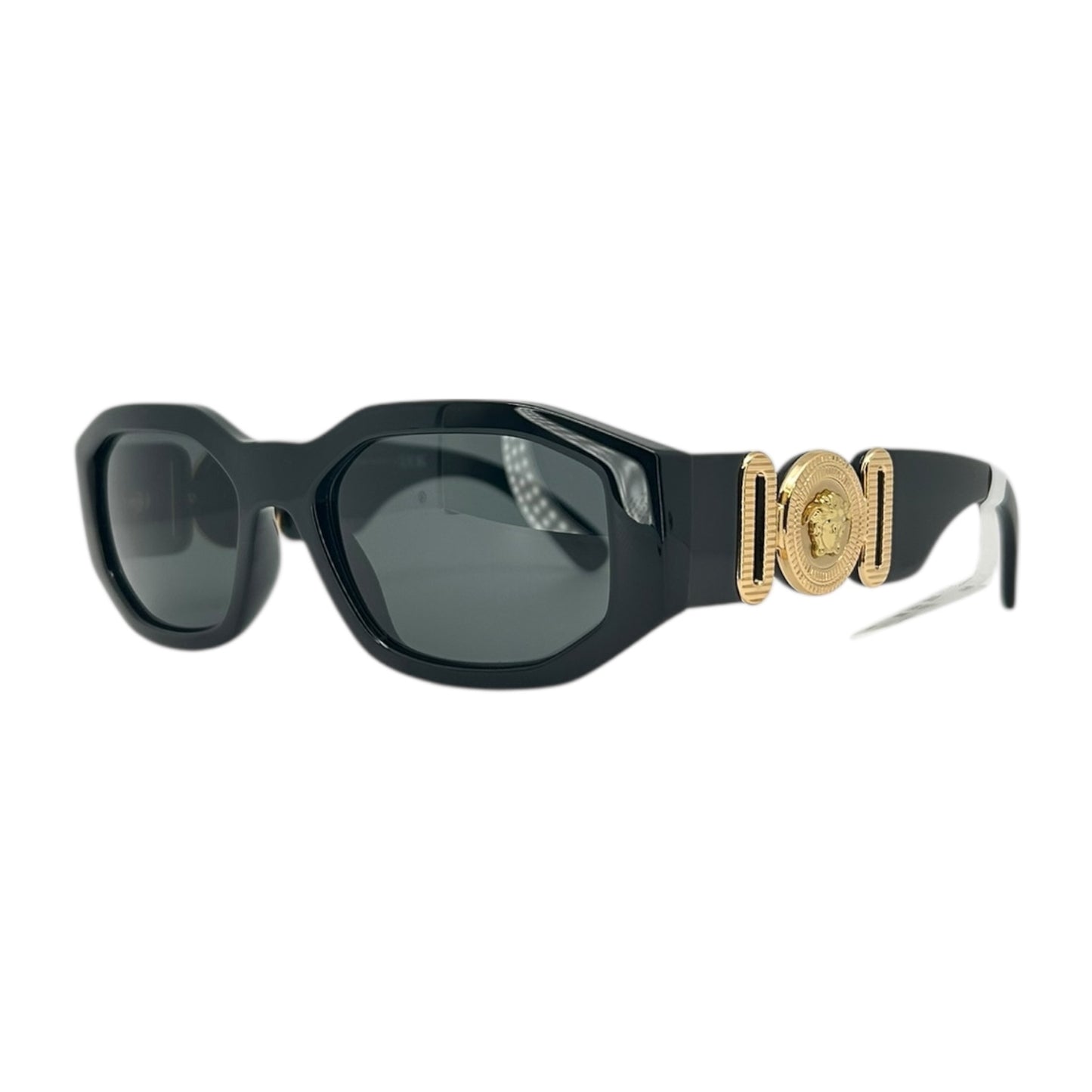 VERSACE MEDUSA GOLD BLACK SUNGLASSES