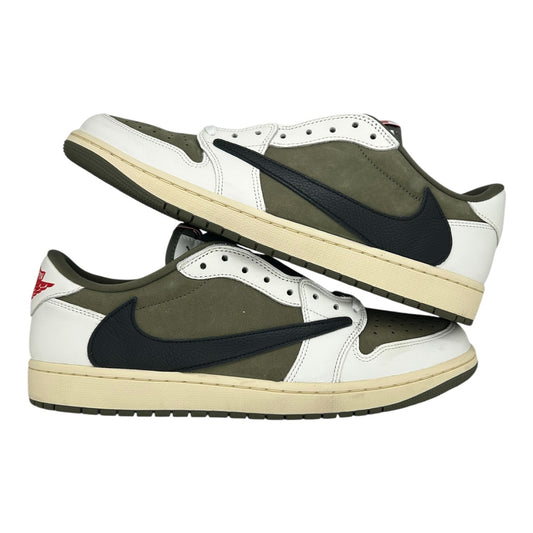 PREOWNED JORDAN 1 LOW X TRAVIS SCOTT MEDIUM OLIVE