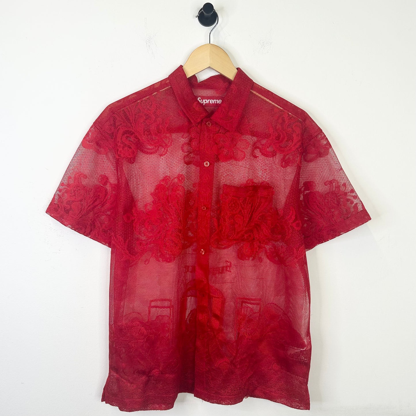 SUPREME RED LAST SUPPER LACE SHIRT
